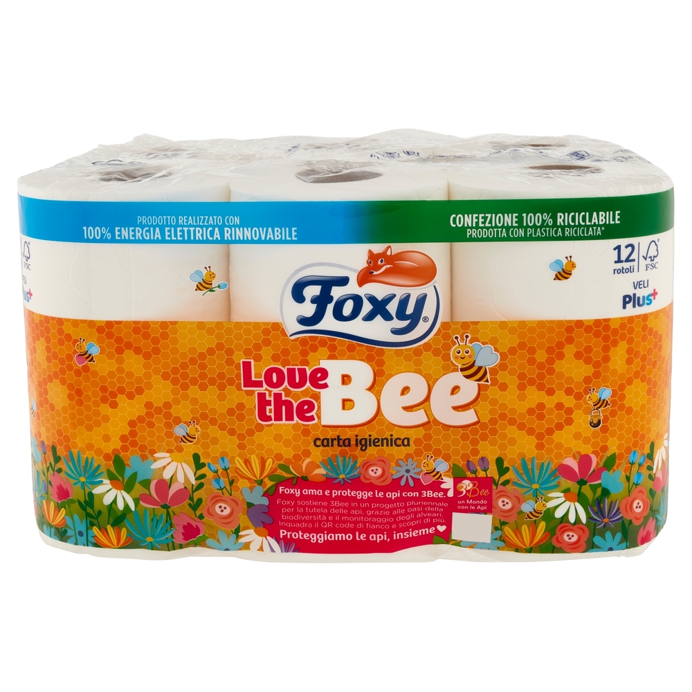 Foxy Love the Bee carta igienica 12 pz